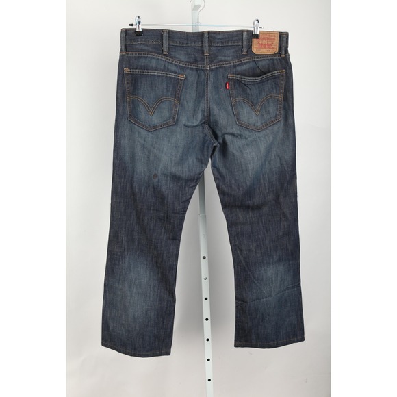 Levi's 527 Jeans Mens 38x34 Blue Boot Cut Denim Dark Wash Zip Fly 100% Cotton - Picture 4 of 16